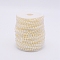 ABS Plastic Ball Chains, with Spool, Round, White, 6mm, about 30m/roll