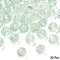 Crackle Transparent Glass Beads Strands, Round, Faceted, Medium Aquamarine, 7.5~8mm, Hole: 1~1.2mm, about 52~53pcs/strand, 14.76~15.35 inch(37.5~39cm)