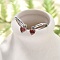 304 Stainless Steel Micro Pave Cubic Zirconia Hoop Earrings, Heart, Stainless Steel Color, 19mm, Pin: 0.8mm
