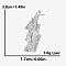 304 Stainless Steel Stylish Irregular Folded Stud Earrings, Silver, 38x17mm
