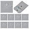 NBEADS 10 Pcs Velvet Jewelry Bags, 2.75x2.75 inch Jewelry Gift Pouches with Snap Button Velvet Jewelry Storage Bags Luxury Gift Bag for and Jewelry Necklace Bracelet Packing, Dark Gray