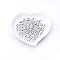 Brass Beads, Long-Lasting Plated, Round, Silver, 1/4 inch(5mm), Hole: 1.5mm