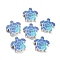 Ocean Printed Wood Beads, Turtle, 19x20x6mm, Hole: 2.5mm