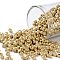 TOHO Round Seed Beads, Japanese Seed Beads, (PF557F) PermaFinish Gold Metallic Matte, 8/0, 3mm, Hole: 1mm, about 1110pcs/50g