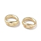 Brass Ring Charm Connectors, Bracelet Necklace End Loop Wire Protector, Real 14K Gold Plated, 5x2mm, Hole: 0.8mm