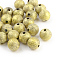 Spray Painted Acrylic Beads, Matte Style, Round, Green Yellow, 20mm, Hole: 3mm, about 57pcs/238g