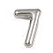 304 Stainless Steel Pendants, Figure Charms, Stainless Steel Color, Number 7, 19x13x5.5mm, Hole: 2mm
