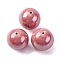 Handmade Polymer Clay Beads, Round, Cerise, 28.5mm, Hole: 2.2mm