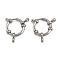 304 Stainless Steel Spring Ring Clasps, Stainless Steel Color, 18x5mm, Hole: 3mm