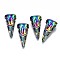 Alloy Pendants, Cadmium Free & Lead Free, Pterygodon Bone shape, Rainbow Color, 30x13.5x10mm, Hole: 4mm