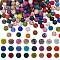 Pave Disco Ball Beads, Polymer Clay Rhinestone Beads, Round, Mixed Color, 10mm, Hole: 1.5mm, 240pcs/set
