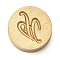 Golden Tone Brass Letter Stamps, with Black Wooden Handles, for DIY Wax Seal Stamps, Letter H, 79.5x12x12mm