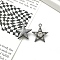 Alloy Pendants, with Resin Rhinestone, Star, Crystal, 19x17mm