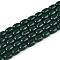 Opaque Glass Beads Strands, Barrel, Dark Slate Gray, 6~6.5x4~5mm, Hole: 0.7~0.8mm, about 64~65pcs/strand, 15.75~15.94''(40~40.5cm)