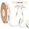 30 Yards Cotton Love You Word Printed Ribbon, Bisque, 1/2 inch(13mm), about 30.00 Yards(27.43m)/Roll