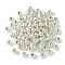 100Pcs CCB Plastic Beads, Round, Silver, 5.5~6x5mm, Hole: 1.8mm