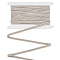 10M Linen Striped Ribbons, for Garment Accessories, Dark Gray, 1/4 inch(6mm)