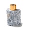 Raw Natural Blue Aventurine Perfume Bottle, with Plating Plastic Findings, Refillable Bottle, for Cosmetics, Essential Oil Emulsion, 5.7~6.4x4.2~6.7x8.6~9.7cm