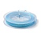 Polyester Metallic Thread, with Fish Thread Inner, Round, Light Sky Blue, 1mm