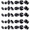 PandaHall 70 Pcs 7 Styles Black Crystal Acrylic Sew on Rhinestone Flatback Sewing Stones for Clothes Dress Crafts Garments Accessories