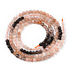 Naturelles et synthétiques mélangées perles de pierres précieuses brins G-D080-A01-03-22-2