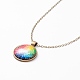 Regenbogen-Pride-Halskette NJEW-F290-01L-1