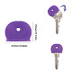 Gorgecraft 80 piezas tapas de llaves etiquetas cubiertas conjunto de identificador de llave de plástico anillos de codificación toppers de llave para la organización de llaves llave de la casa 10 colores 2 estilos AJEW-GF0001-66-4