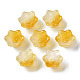 Transparent Two Tone Spray Painted Glass Beads GLAA-Q089-002B-009-2