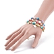 3pcs 3 couleur polymère argile heishi surfeur tressé perle bracelets ensemble BJEW-TA00080-3