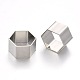 Brass Large Hole Hexagon Beads KK-N0085-01P-1