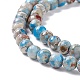 Brins de perles de jaspe impérial naturel et d'opale synthétique assemblés G-K317-A19-02-3
