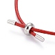 Adjustable PU Leather Cord Slider Bracelets BJEW-F412-05P-4