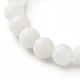 Bracelets en perles de jade blanc naturel teint (teint) BJEW-JB06660-7