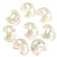50pcs perles acryliques transparentes de placage uv PACR-CJ0001-25-1