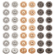 Nbeads 24 juegos 3 colores botones a presión de aleación de zinc FIND-NB0003-68-1