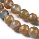 Fili di perline in pietra sintetica oro G-E551-A04-3