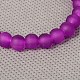 Stretchy Frosted Glass Beads Kids Charm Bracelets for Children's Day BJEW-JB01769-02-3