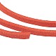 スエード調コード  フェイクレース  レッドオレンジ  3x1.5mm  約5.46ヤード（5m）/ロール X-LW-R003-1053-3