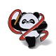 Épingles en émail panda sur le thème du sport JEWB-P026-A01-1