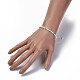 Bracelets de perles tressées en verre galvanoplastie BJEW-JB04320-4