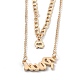 Alloy Double Layered Necklaces NJEW-B0002-05G-2