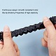 PandaHall Elite プラスチックスパンコール弾性トリム  スパンコールリボン  装飾アクセサリー  ブラック  25x1.5mm  10 m /ロール PVC-PH0001-06-3