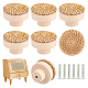 Pandahall elite 6 set di maniglie e pomelli in scatola di legno DIY-PH0006-82-1