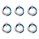 Pendentifs d'anneaux d'emboîtement en 201 acier inoxydable STAS-SZ0002-61D-1