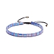 Bracelet perles tressées rocailles japonaises rectangle BJEW-JB08653-4