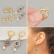 BENECREAT 40PCS Golden Round Hoop Earrings Spring Hoop Earring for DIY Jewelry Making KK-BC0005-28G-7