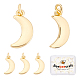 Beebeecraft 1 Box 20Pcs 18K Gold Plated Moon Charms Crescent Moon Dangle Pendants with Jump Ring for DIY Jewelry Making Necklace Bracelet KK-BBC0004-23-1