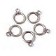 Tibetan Style Alloy Clasps Findings Ring Toggles X-TIBE-357-AS-LF-3