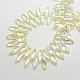 Electroplate Crystal Glass Horse Eye Beads Strands EGLA-F069B-01-2