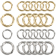 Sunnyclue 800 pièces 4 styles 304 anneaux de saut en acier inoxydable STAS-SC0006-08-1
